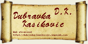 Dubravka Kašiković vizit kartica